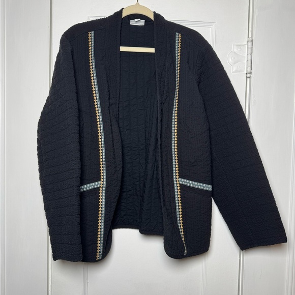 Pure Jill x J.Jill Seersucker Quilted Barn Coat Jacket XL - Picture 7 of 14